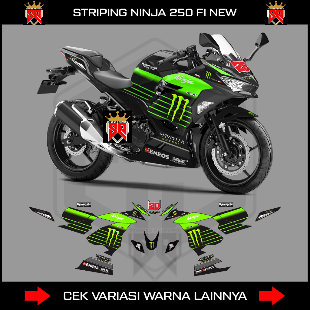 STRIPING NINJA FI NEW 250 2022 / DECAL STICKER KAWASAKI NINJA 250 FI NEW