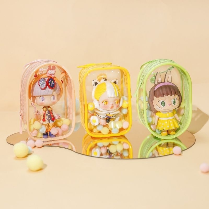 Gantungan Pouch figure boneka transparan keychain pouch / Clear mini pouch gantungan tas transparan