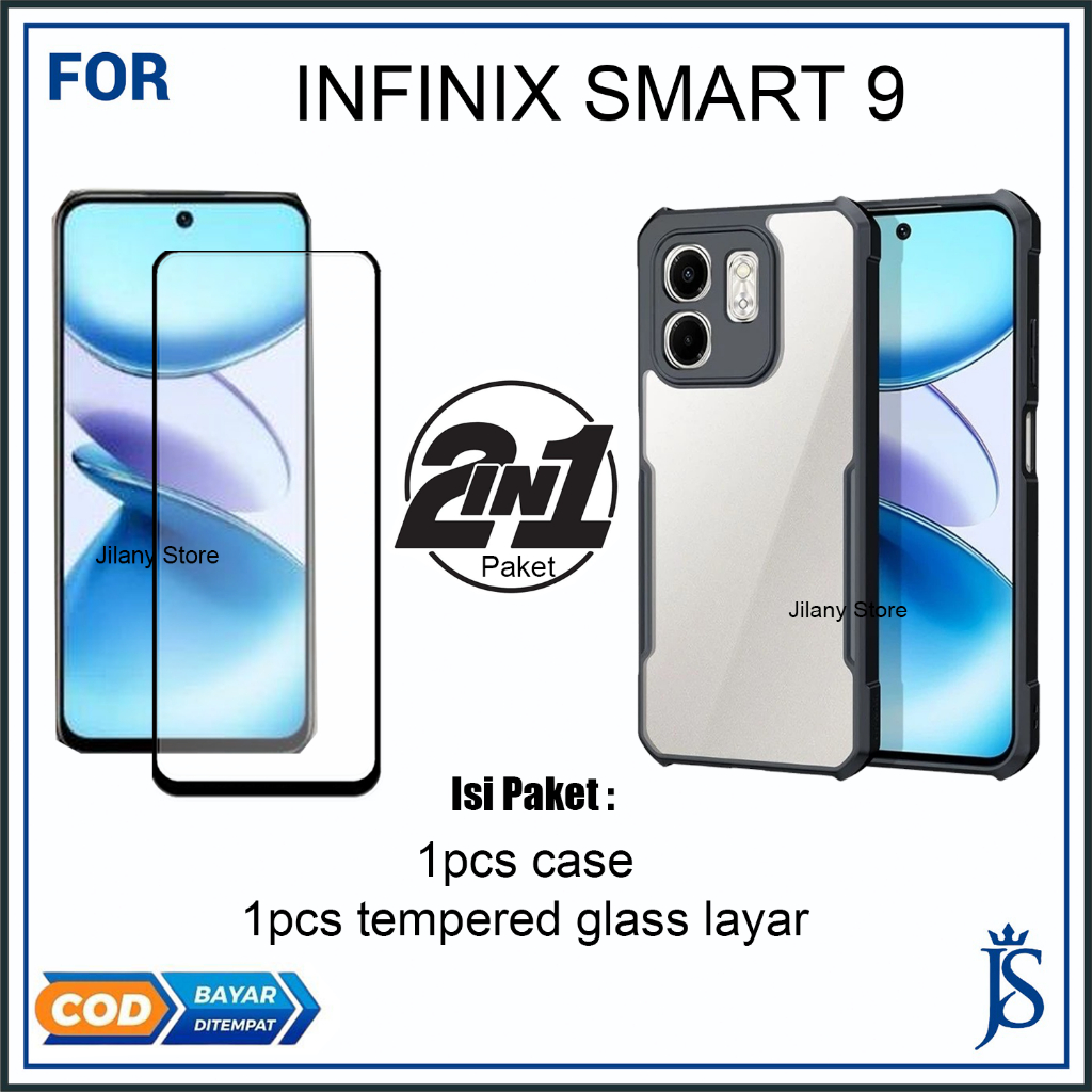 Paket 2IN1 Case Xundd Dan Tempered Glass Infinix Smart 9 Full Cover