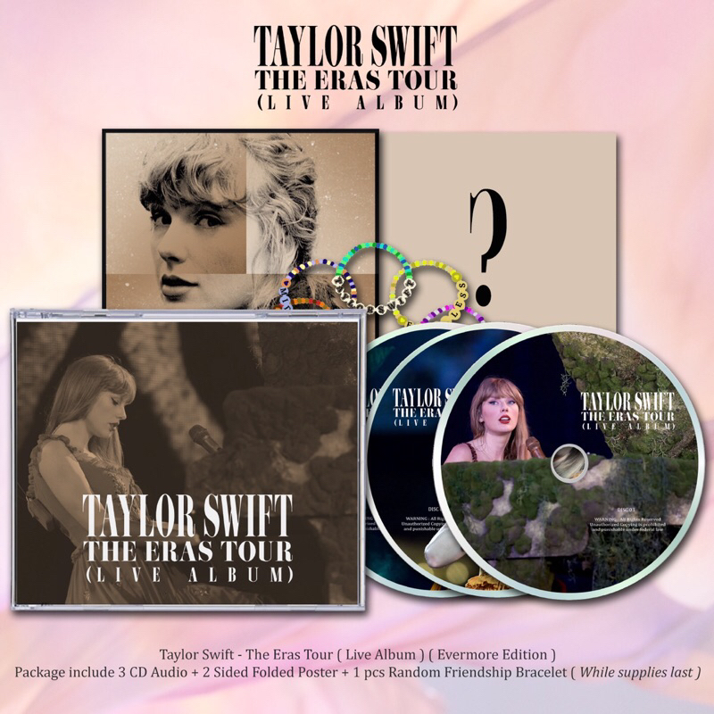 CD TAYLOR SWIFT - ERAS TOUR LIVE ALBUM ( EVERMORE EDITION ) 3 CD . TAYLOR SWIFT CD , TAYLOR SWIFT VI