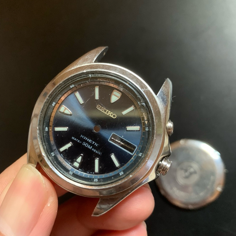 Jam Tangan Bekas Original Second Diver Seiko Kinetic 5M43 Asli Normal Original