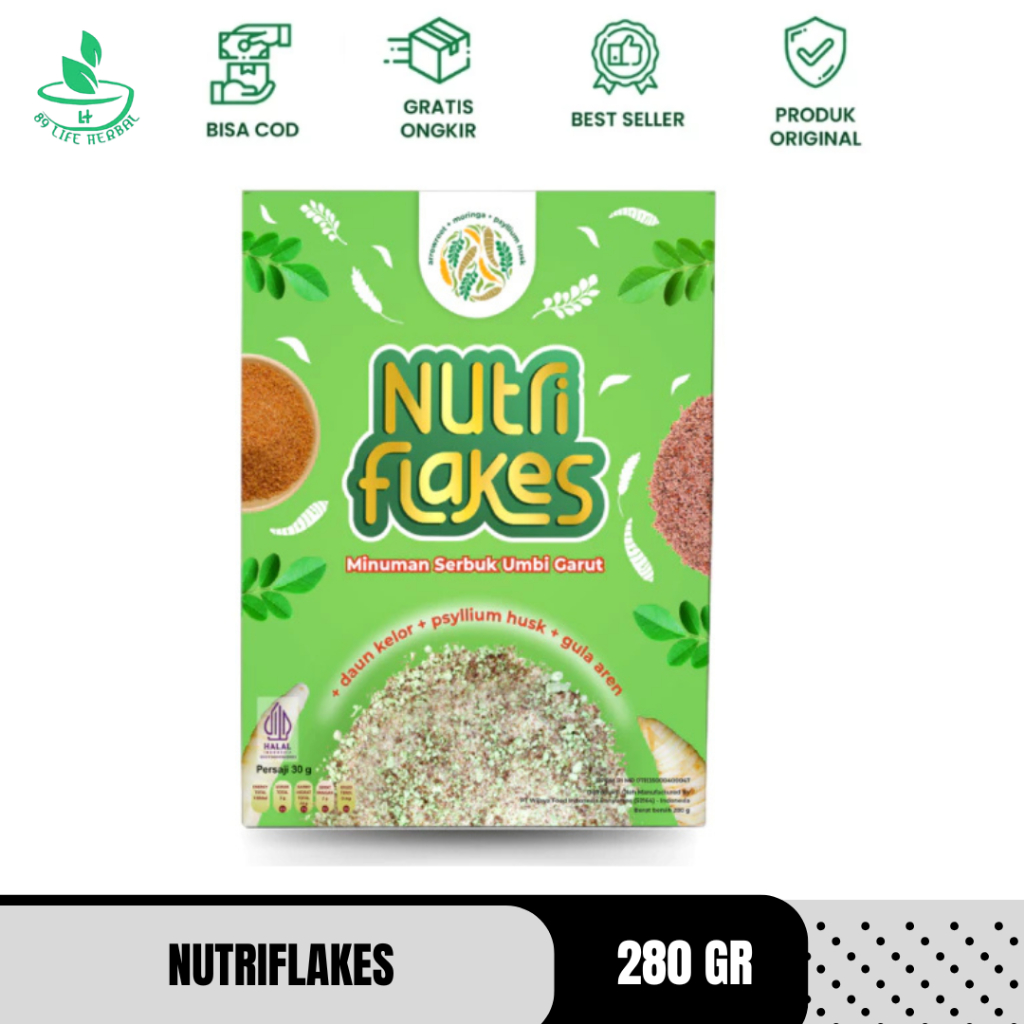 

NUTRIFLAKES SEREAL UMBI GARUT-Obat Herbal Untuk Asam Lambung Gerd Dan Maag(100%ORIGINAL)