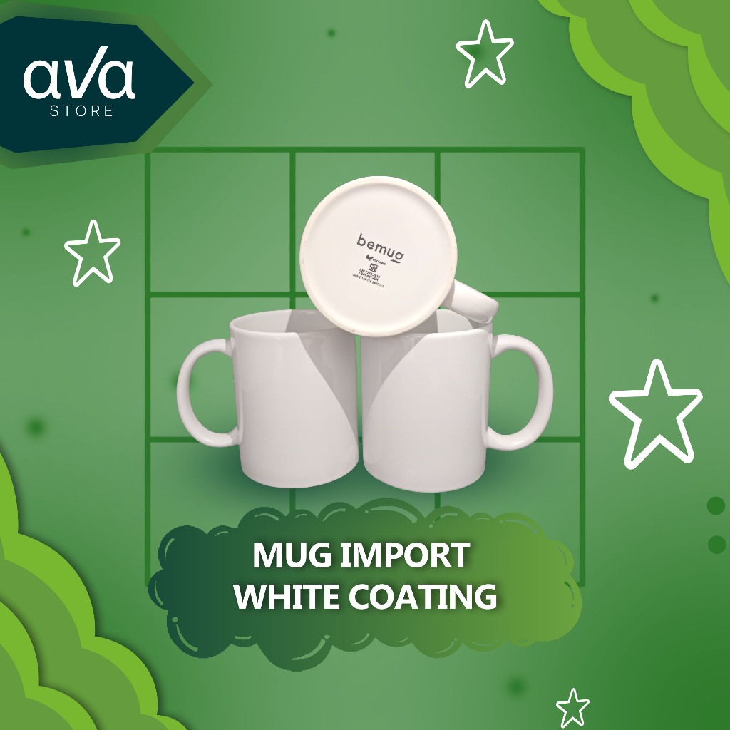 MUG POLOS COATING BAHAN KERAMIK / MUG POLOS COATING IMPORT SNI