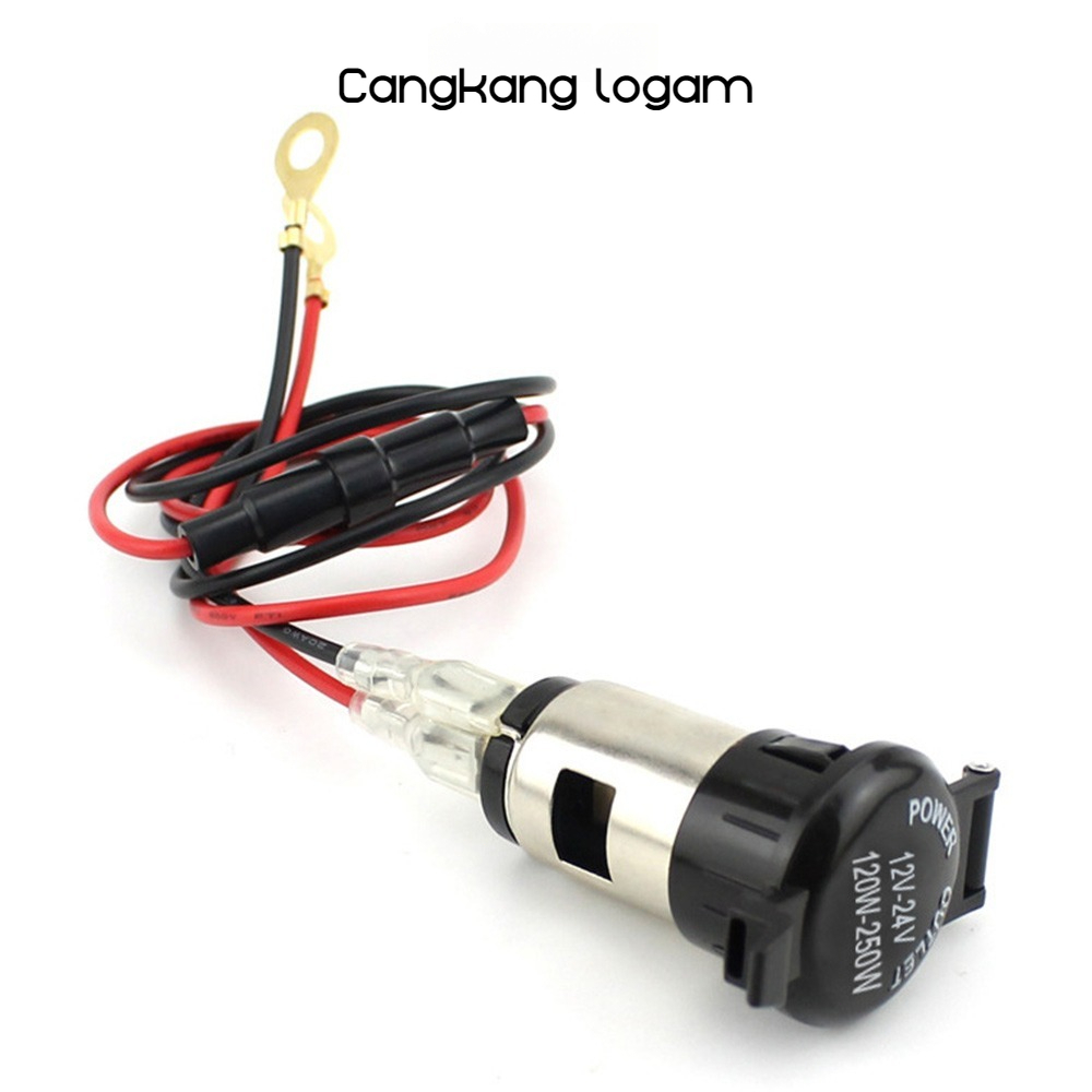 Pengisi Daya Mobil Lighter Socket Charger Cigarette Lighter Power Outlet Set Stop Kontak Mobil