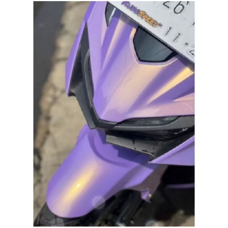 CAT MOTOR WARNA UNGU PASTEL EFFEK GOLD PU