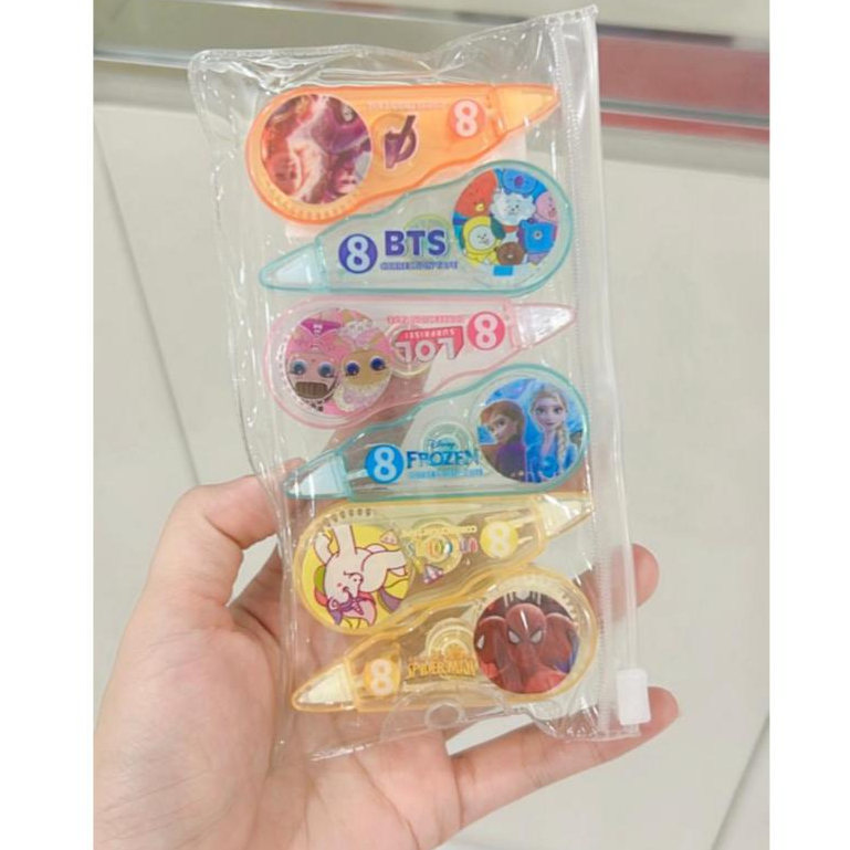 

Tip-ex Roll Correction - Penghapus Pulpen Tip Ex Roll Isi 6PCS Karakter Lucu//Correction Tape//tip x roll murah//tipex kertas/