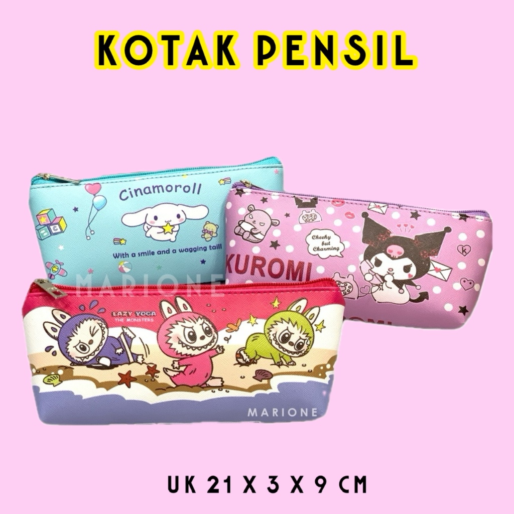 

MARIONE - Tempat Pensil ( TEBAL ) Kotak Pensil Anak labubu cinnamorol kuromi