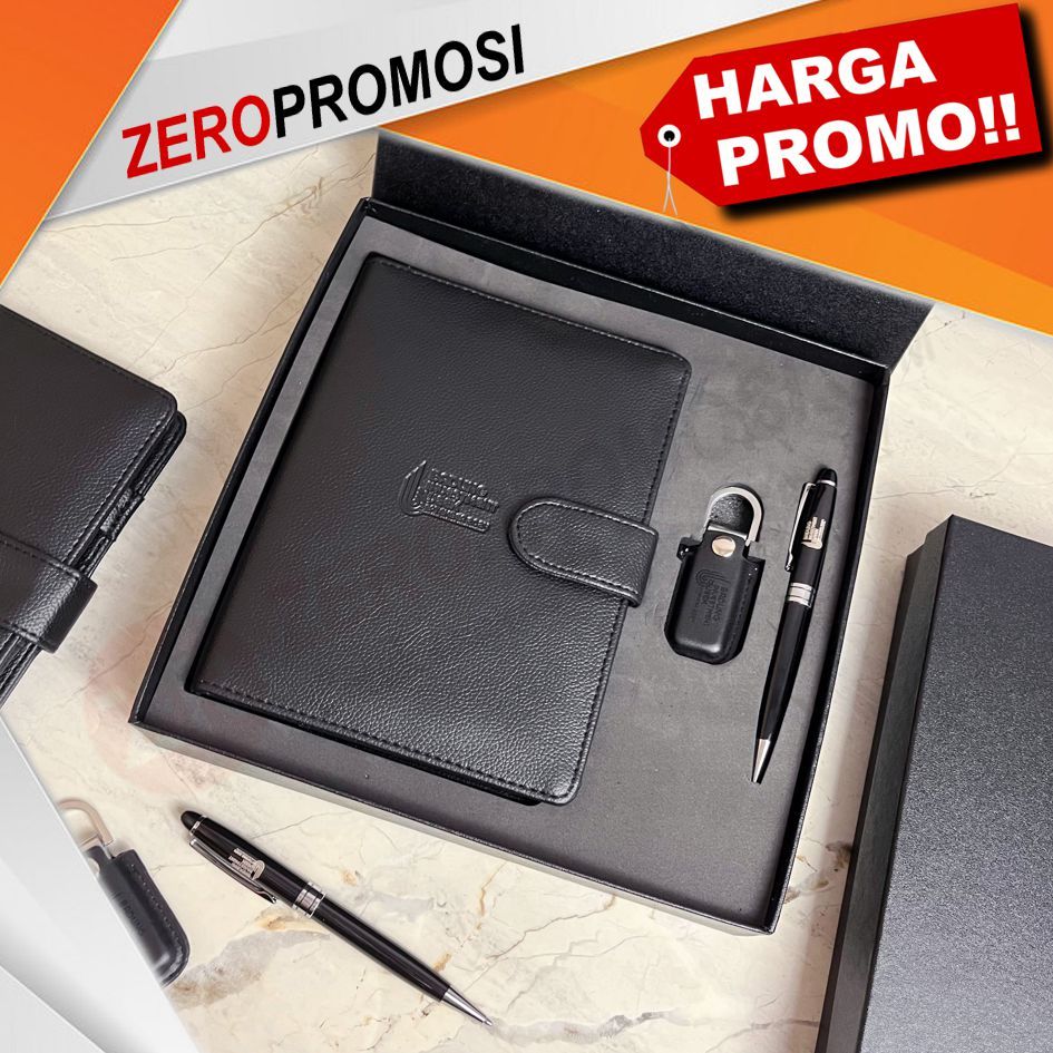 

Souvenir Gift Set Corporate 308 Paket 3in1 Agenda, Pulpen Flashdisk