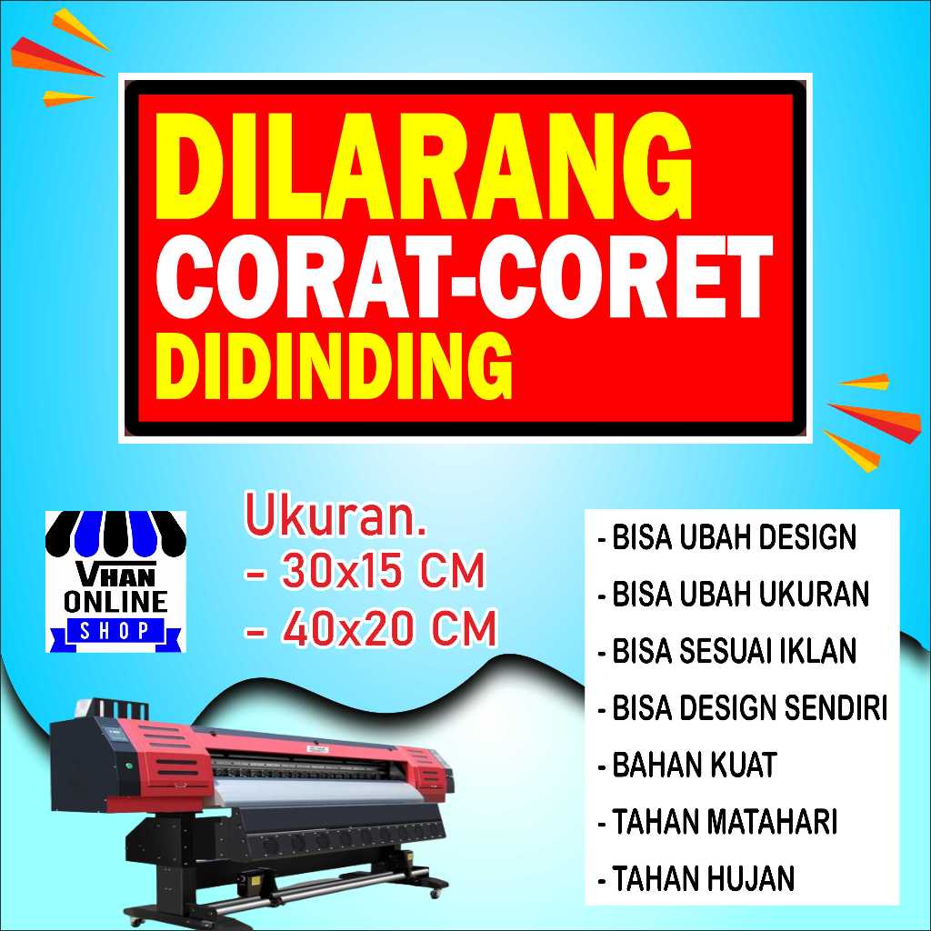 

Cetak Sticker Tempelan Jangan Coret Coret Dinding Merah