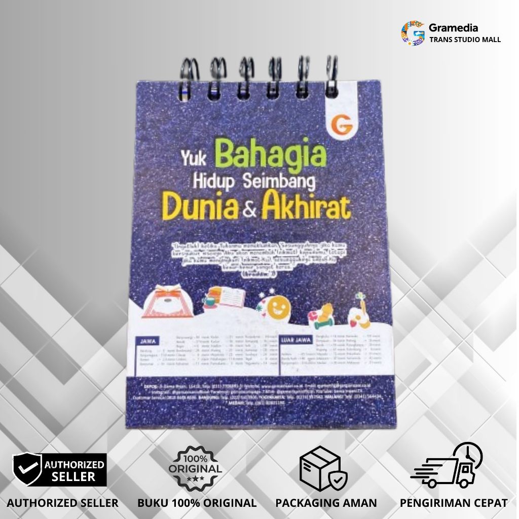 

Gramedia Bandung TSM - Kalender Meja Duduk Harian Muslim Tahun 2025