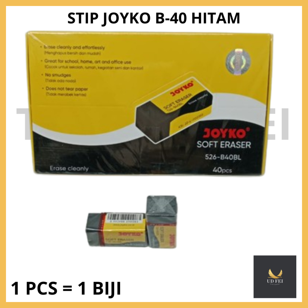 

(1PCS=1BIJI) Penghapus Joyko Kecil/ Hapus Joyko B40 Hitam/ Stip Joyko B40/ Joyko B40 hitam
