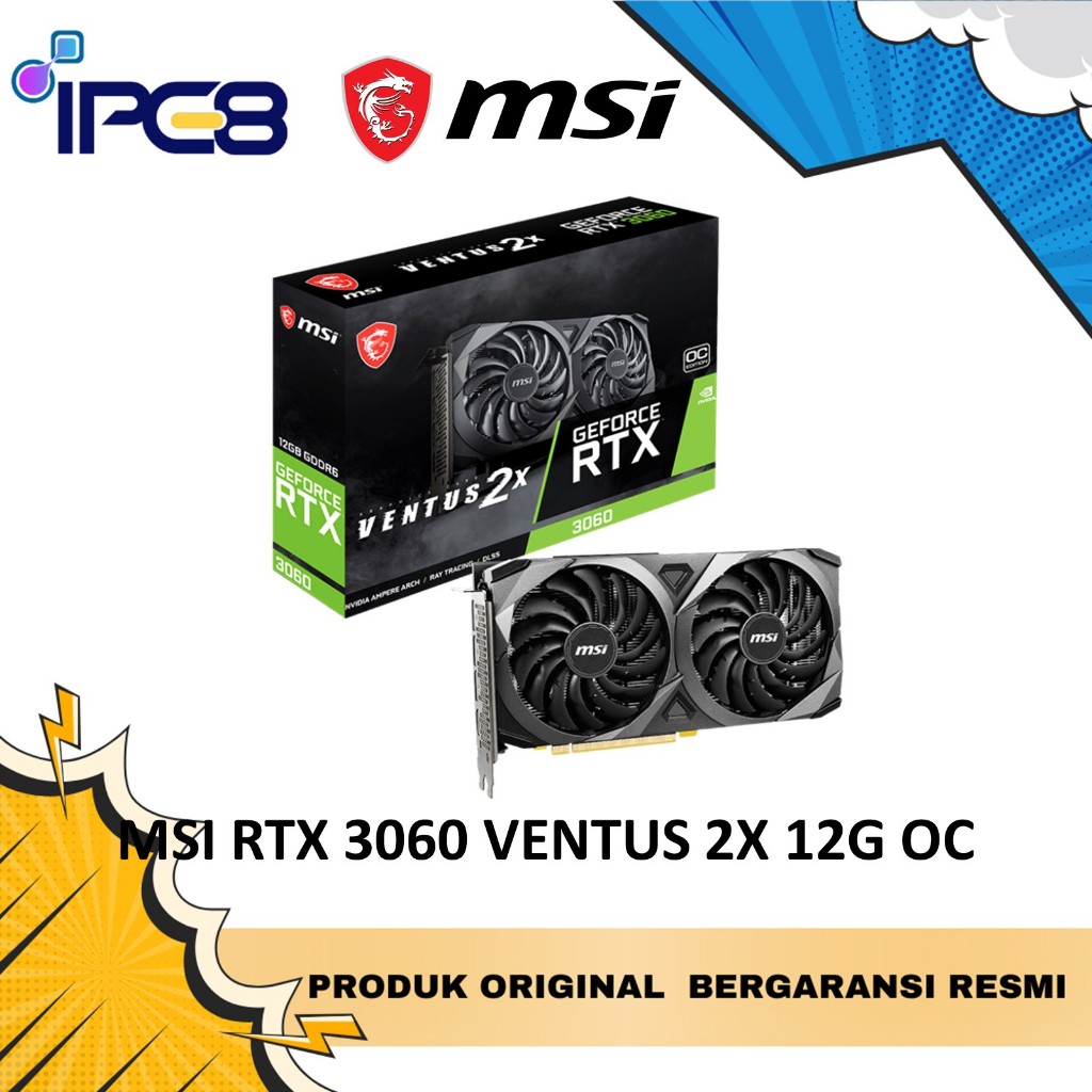 MSI VGA GAMING GEFORCE RTX 3060 VENTUS 2X 12G OC 12GB GDDR6