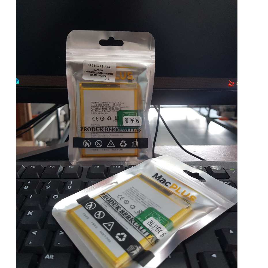 BATERAI OPPO F1/F1F/A35/NEO 7/A33/A33W/A1603 BLP-605 KUALITAS MACPLUS BERGARANSI