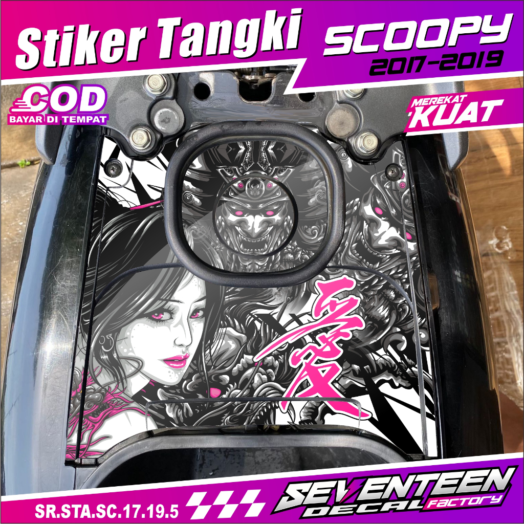 (COD) Stiker Tangki SCOOPY 2017-2019 Stiker Tangki bensin SCOOPY FI NEW