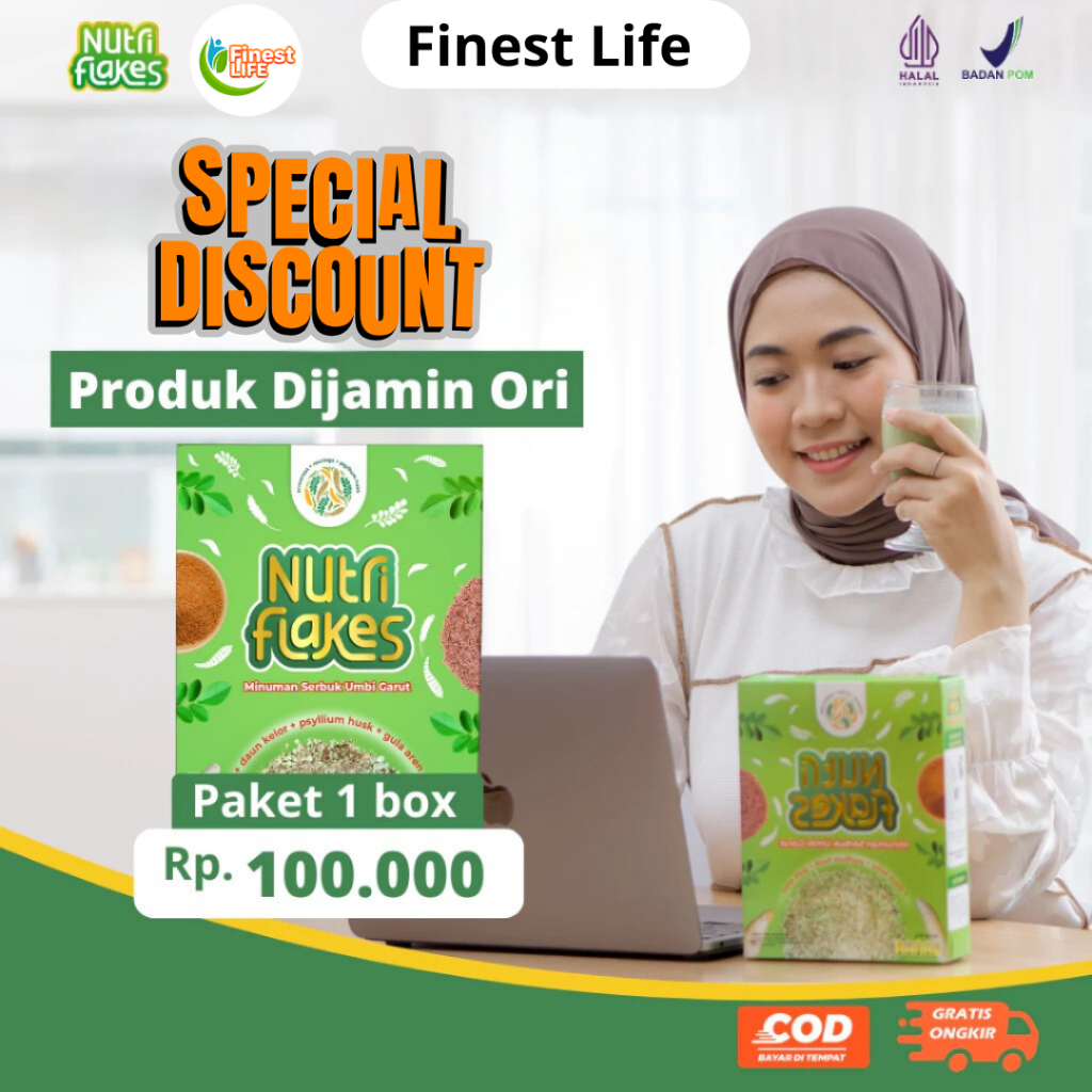 

Nutriflakes Sereal Umbi Garut Asam Lambung Ampuh Mengatasi Asam Lambung Gerd, Maag 1 Box