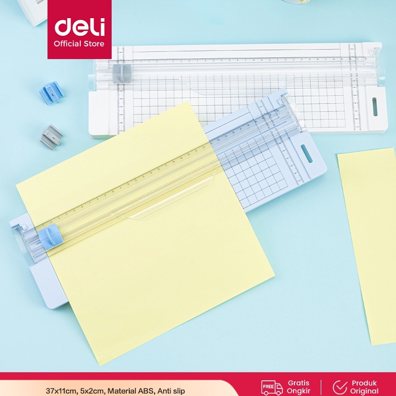 

KODE O56H Deli Small Paper Trimmer Portable Pemotong Kertas Kecil A4 A5 Trimmer Photo Cutter Mat 14251
