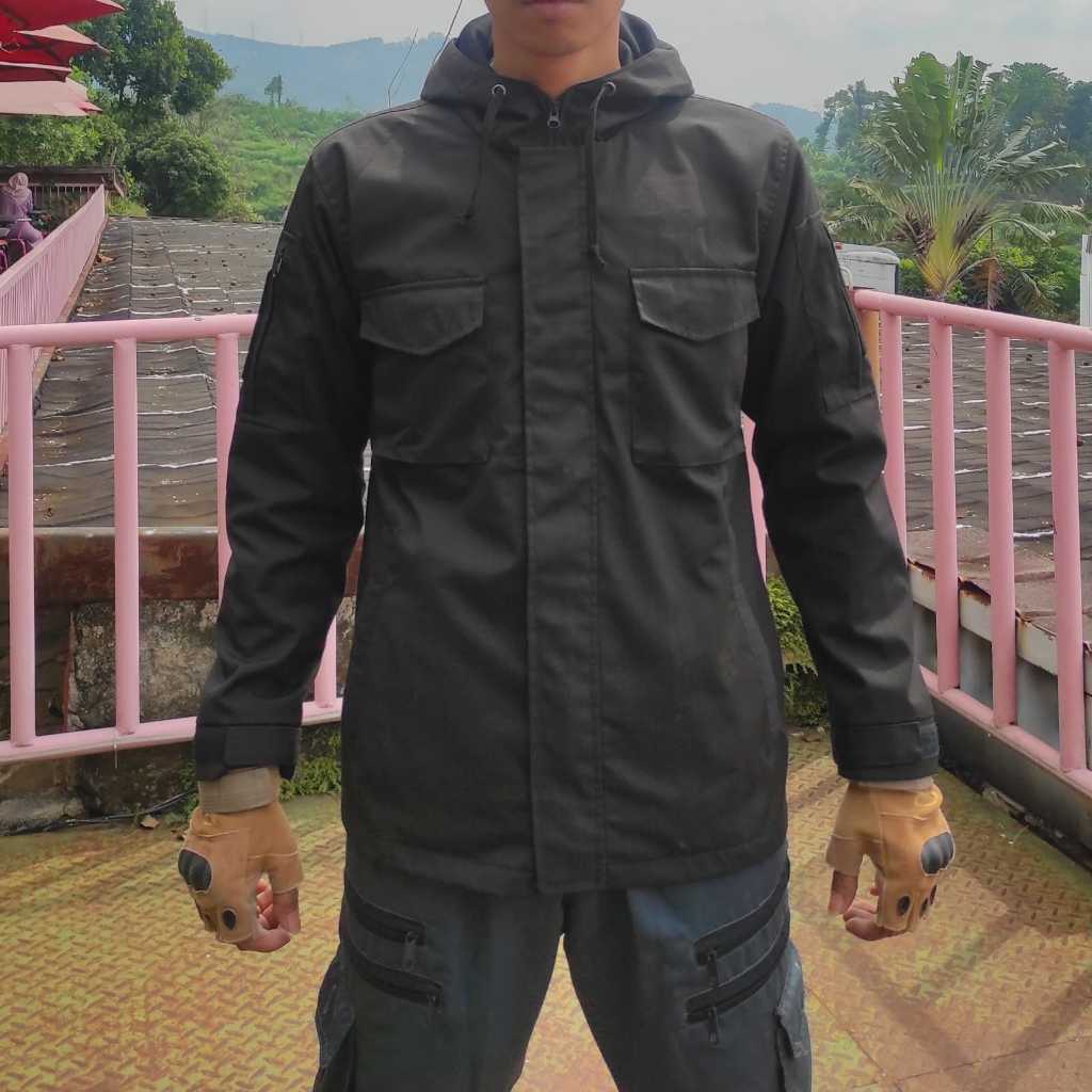 JAKET TACTICAL PRIA BLACK WATERPROOF JAKET TAD
