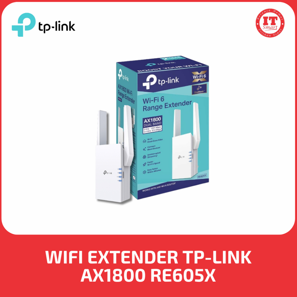 WIFI EXTENDER TP-LINK AX1800 DUAL-BAND RE605X