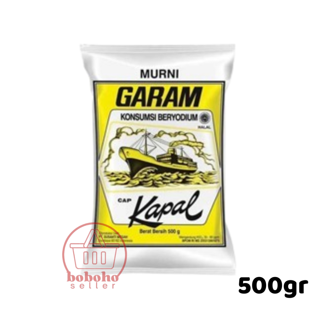 

Garam Kapal 500gr Garam Meja Beryodium Bersih, sehat, putih