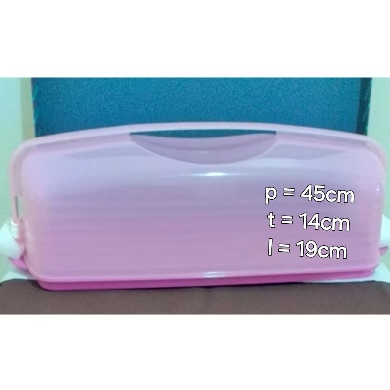 serve it all wadah saji cup cake tupperware / aneka cake taker original tupperware / cake taker rect