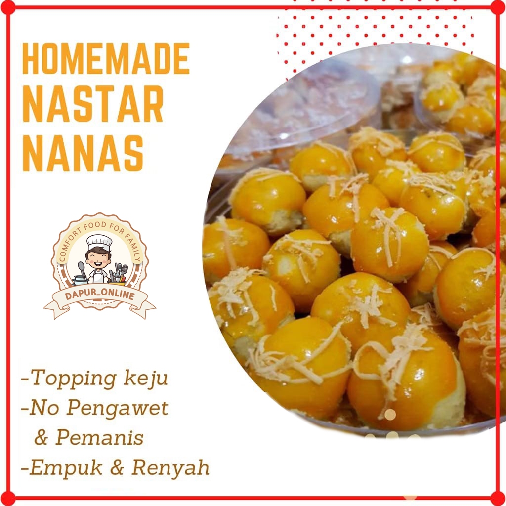 

Kue Nastar Nanas Toping Keju Isi 500 gram (1/2 kg) Kue Kering Cemilan KeluargaTermurah