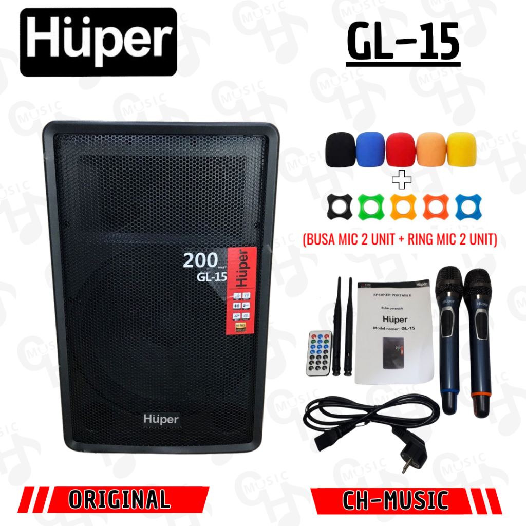 Huper GL15 HUPER GL15 15" Speaker Portable Wireless