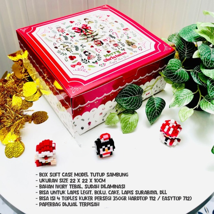 

Box Toples Natal Tutup Sambung Ukuran 22 x 22 x 10 cm
