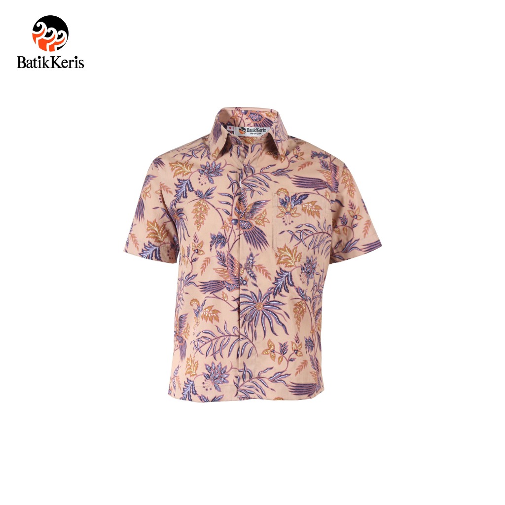 Batik Keris Kemeja Anak Lengan Pendek Keris Alas-Alasan Peksi Katon
