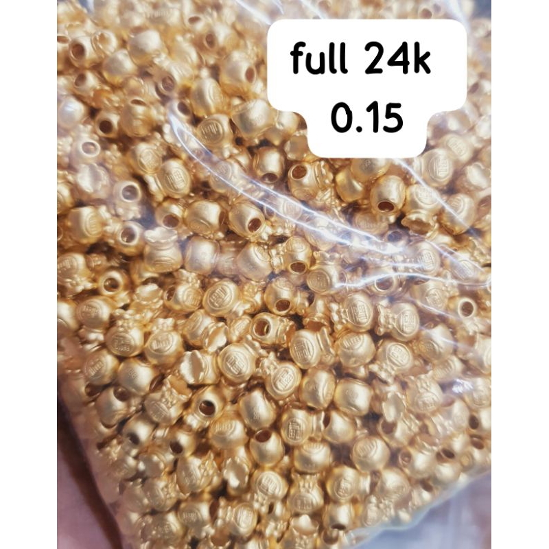 Charm Emas Asli Money Bag 24K Hongkong 999%