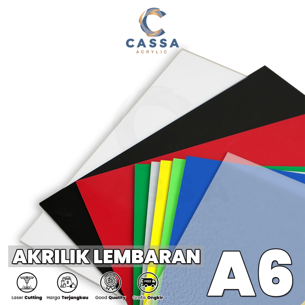 

Akrilik Lembaran Bening A6 1,5mm / Acrylic Sheet Clear Transparant