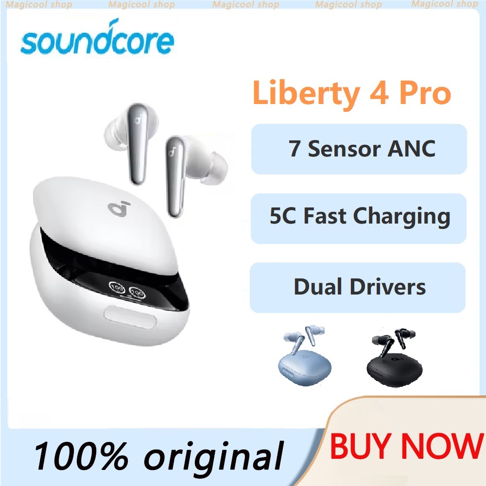 Soundcore Liberty 4 Pro by Anker, Noise Cancelling Wireless Earbuds, 2x Faster Charging Studio Level