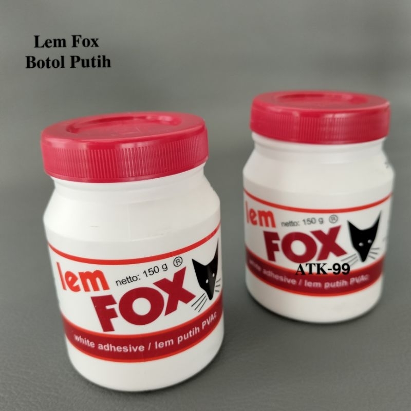 

Lem Fox Botol Putih Netto 150 Gram / Lem Kayu