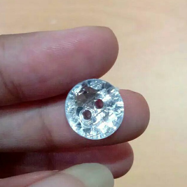 KODE W94H COD ISI 4 PCS Kancing Baju Kristal Bening Diameter 13 15  18 MM  DIY Kerajinan Tangan Kanc