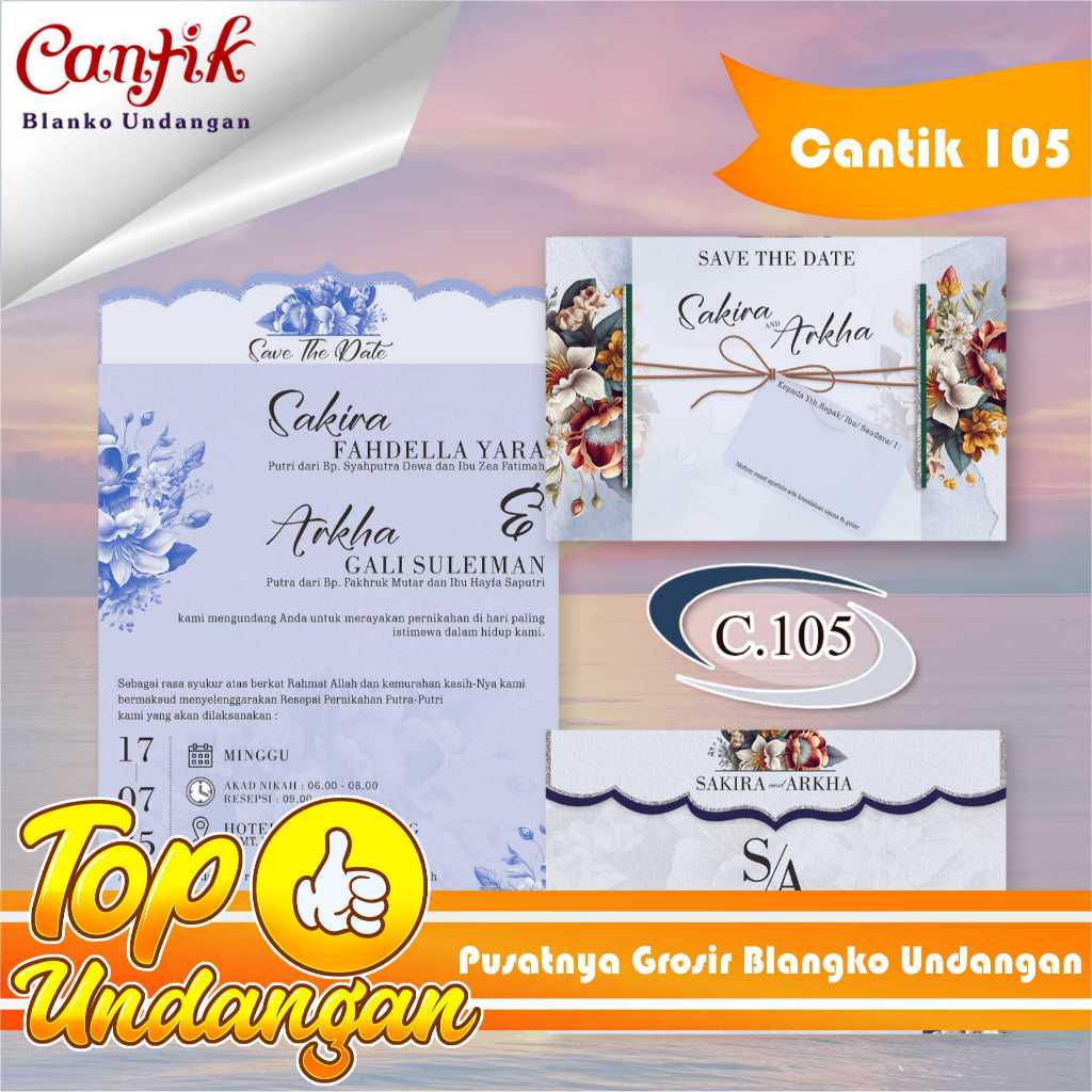 Blangko Undangan Cantik 105 Langsung dari produsen Terbaru