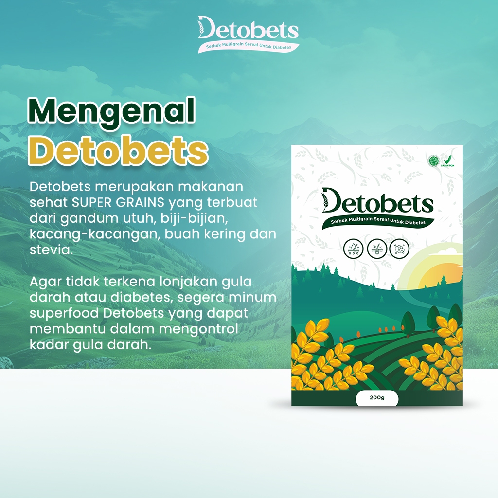 

QH DETOBETS Sereal Rendah Kalori Super Low Fat Serbuk Organik 200 Gram