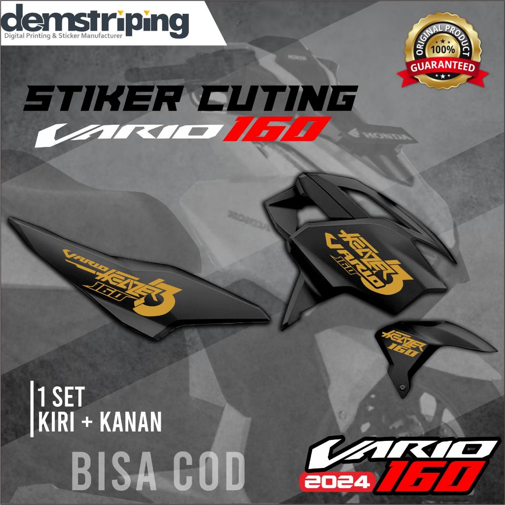 Stiker cuting vario 160 TRIBAL  stiker body motor vario 160 simple dan elegan ,terlaris dan termurah