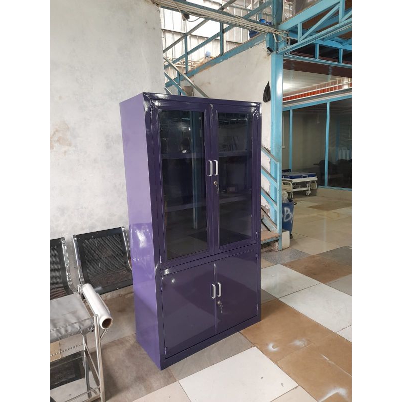 LEMARI OBAT 2 PINTU BESI || LEMARI ARSIP 2 PINTU BESI