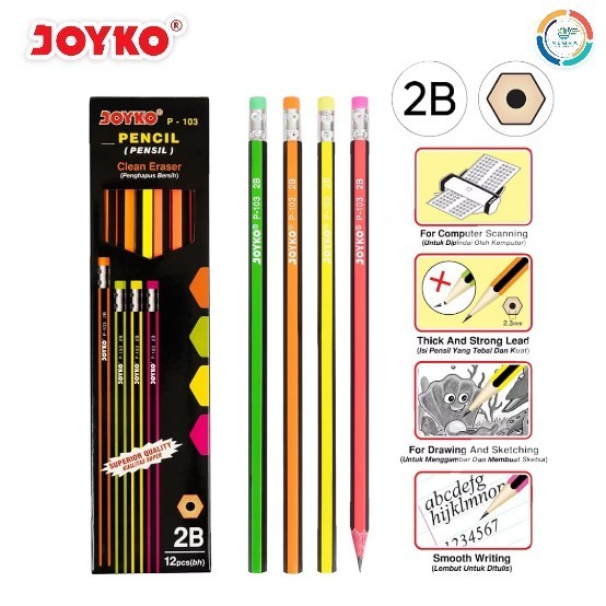 

Joyko Pensil 2B P-103 | @ 1Pak=12 Pencil