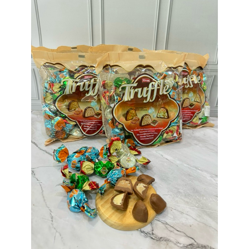 

TERBARU!!! Coklat Truffle Elvan Varian Mix Tiramisu, Caramel, Milk 400gr Coklat Turkey Halal 100% Oleh Oleh Haji dan Umrah