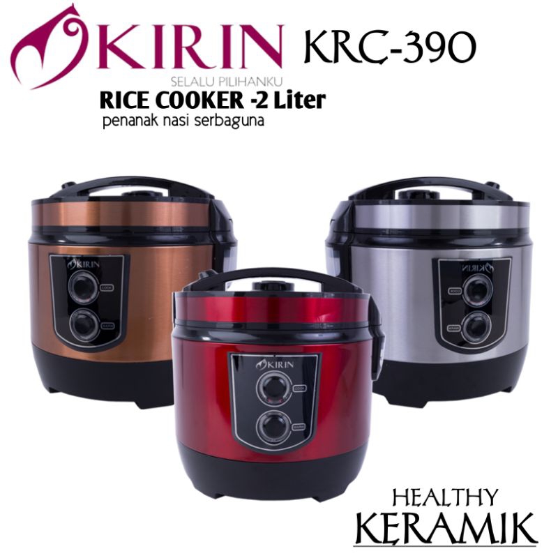 Rice cooker KIRIN KRC390 Magic com kirin 2 liter/rice cooker 2 liter/magic com 2liter/keramik