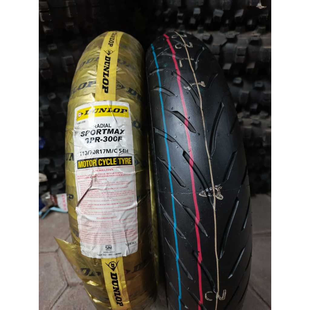 BAN SUPERMOTO UKUR 110/70-17 TUBELESS BAN DUNLOP SPORTMAX GPR 300 RING 17