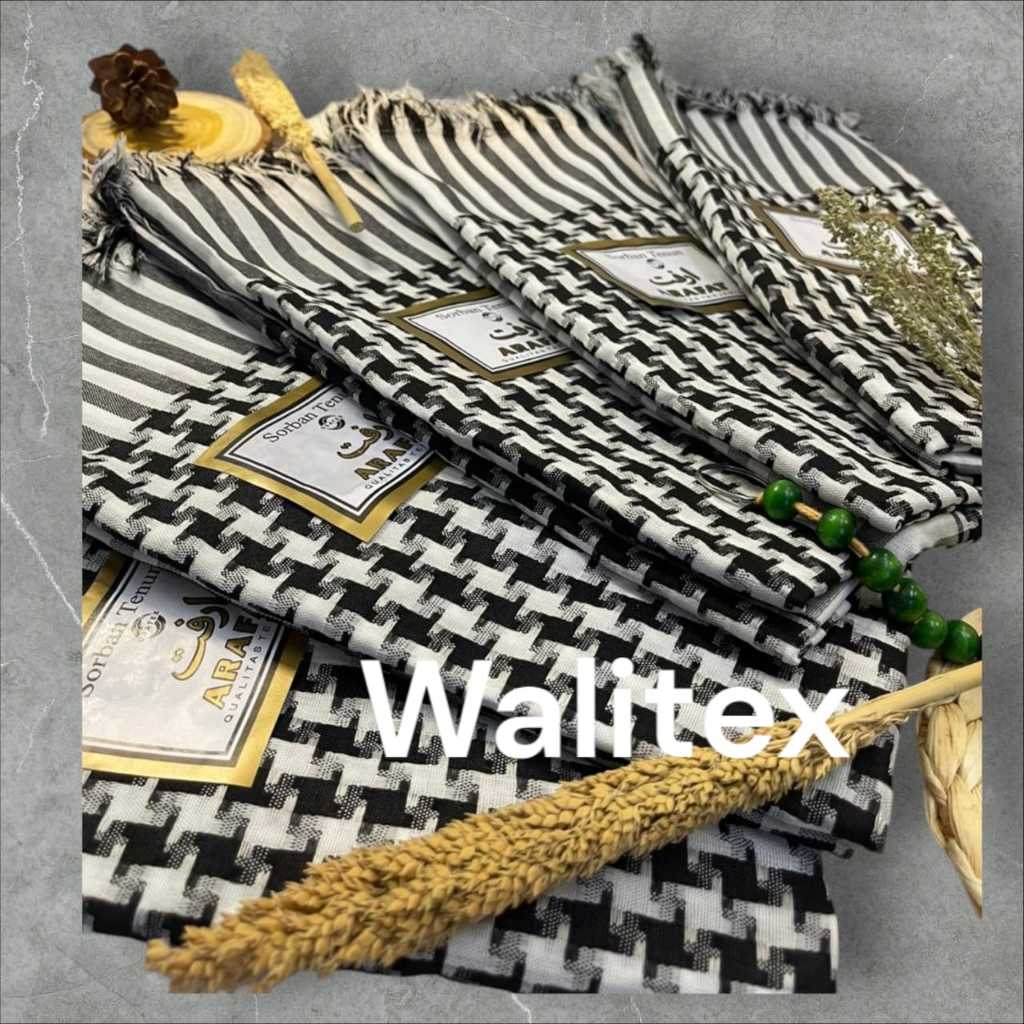 Sorban Arab Arafat motif jagung segi empat/Sorban Palestina /Sorban kashmiri Pria dewasa original