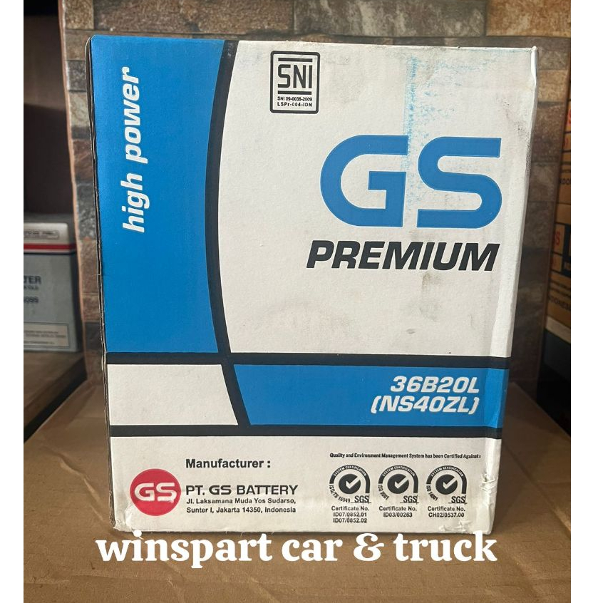 Aki Basah GS Astra PREMIUM NS40ZL 36B20L 12V 35AH (TANPA AIR AKI) Mobil Agya Ayla Calya Sigra Sirion
