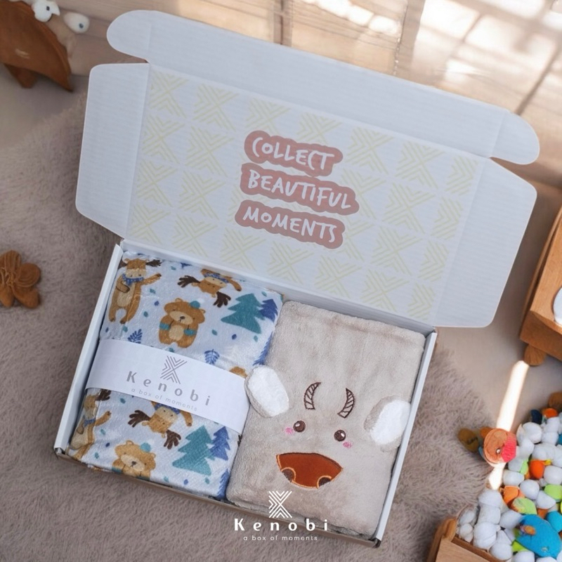 Terlaris Selimut / Blanket Baby Hampers Kado Lahiran Hampers Bayi Newborn [[ Kenobi Box ]]