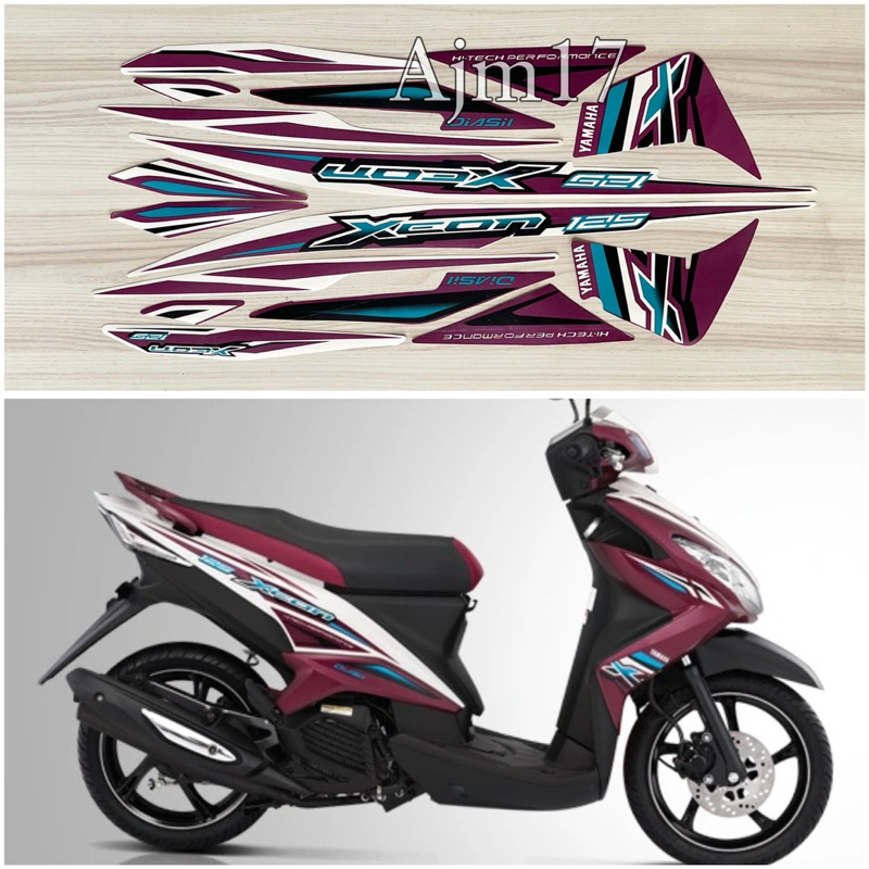 STIKER STRIPING MOTOR XEON RC 2012 UNGU VIOLET