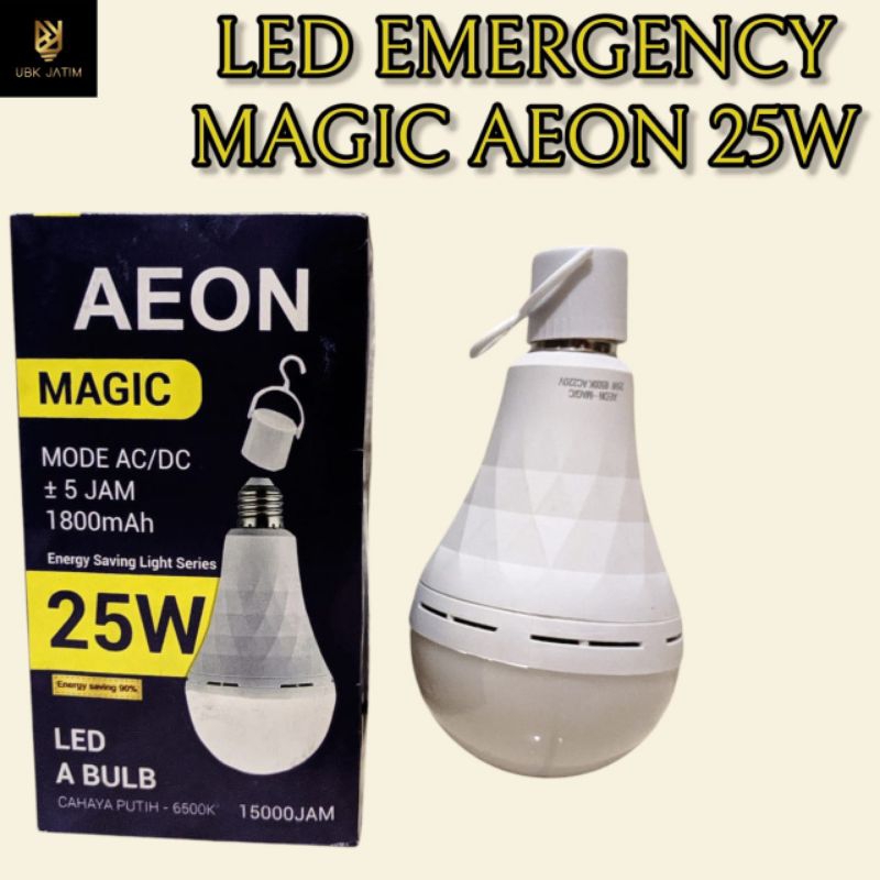Lampu Emergency LED 25W AEON – Lampu Darurat Mati Listrik / Magic Bulb Cas Portable
