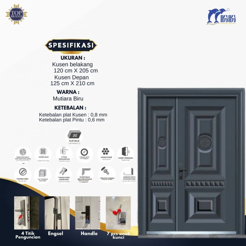 PINTU UTAMA MOM&SON BAJA PANPAN/PINTU RUMAH/PINTU DEPAN RUMAH/PINTU UTAMA MEWAH/PINTU ANTI RAYAP