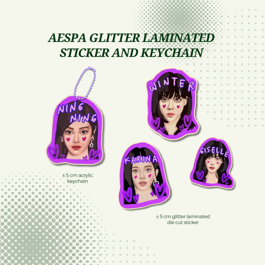 

AESPA GLITTER LAMINATED STICKER / AESPA ACRYLIC KEYCHAIN