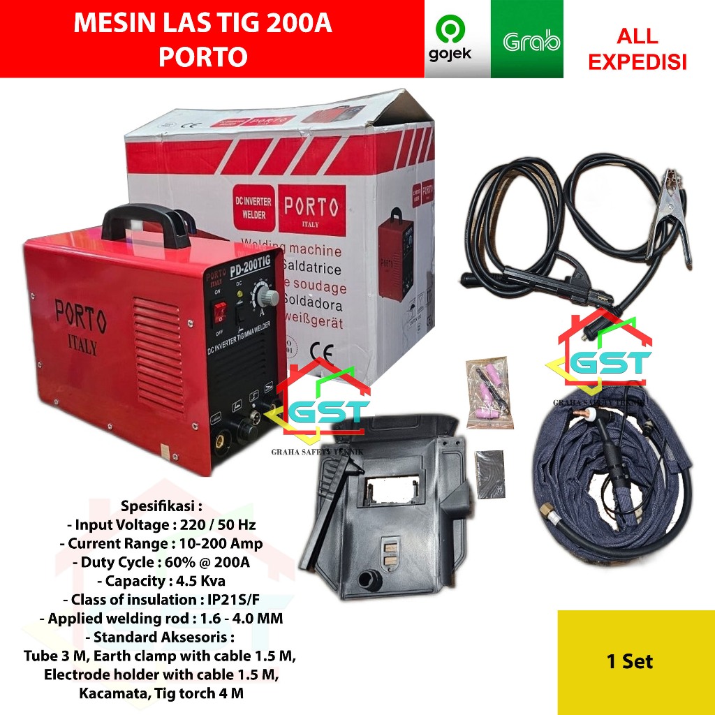 PORTO mesin las tig 200/mesin las argon pd 200a