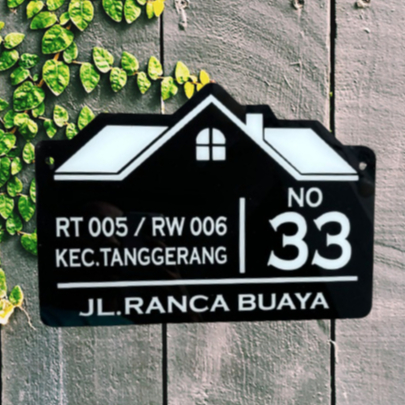 lat Rumah Custom / Plat Nomor Rumah Akrilik / Plat Nomor Akrilik/ Plat Nomor Minimalis / Plat Rumah 